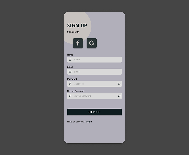Sign Up Mobile App by Fadhil Muhammad on Dribbble