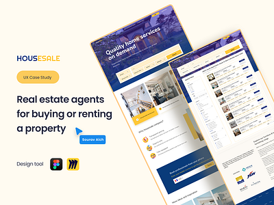 UI/UX Case Study On Real Estate Website Design agent branding case study clean web design design illustration landing page masterclass product design property property management real estate rental typography ui user interface web design web portal website