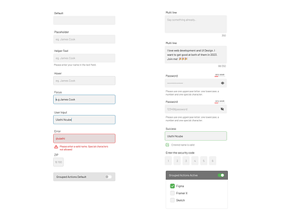 User Input Style Guide app credit card design error state form graphic design input design minimal mobile design number input sign up typography ui ui design user input user interface ux ux design web app wireframe