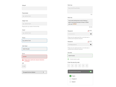 User Input Style Guide by Ulathi Ncube on Dribbble