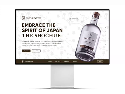 Website Design for a Japanese Gin business website design gin home homepage landing page landingpage page product ui uidesign uiux web web design web designer web ui webdesign webpage website website concept