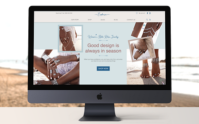 Bohemian jewelry store beach blue boho branding design desktop ecommerce figma graphic design hippie jewelry sand sea store user experience user interface website