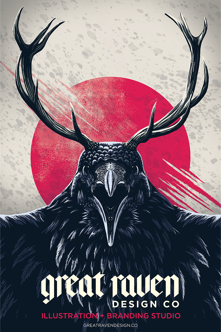 Great Raven Poster by Kilian McMann on Dribbble