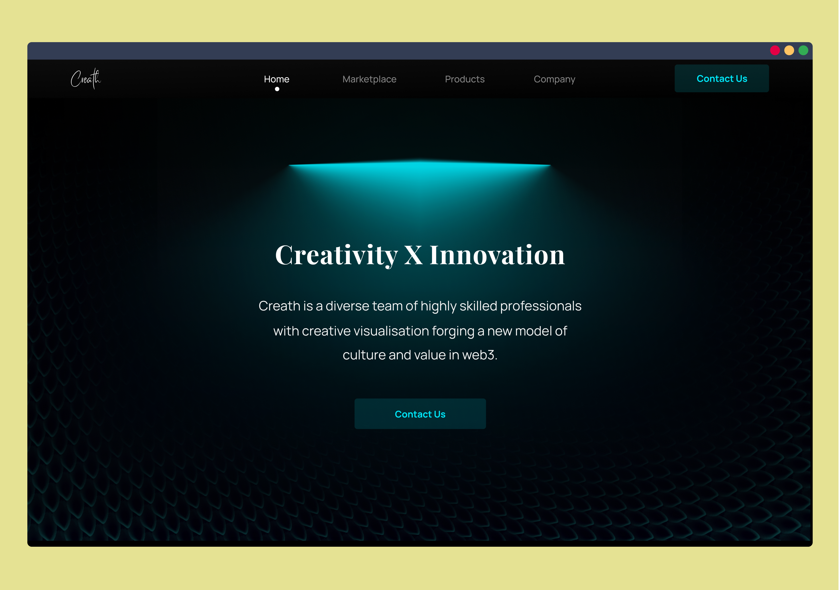 Creath Website design design thinking web