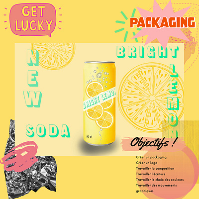 Packaging pour la marque fictive "Bright Lemon"