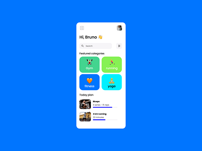 weekly 04 - exercise routines app design gym routine routines ui uiux ux