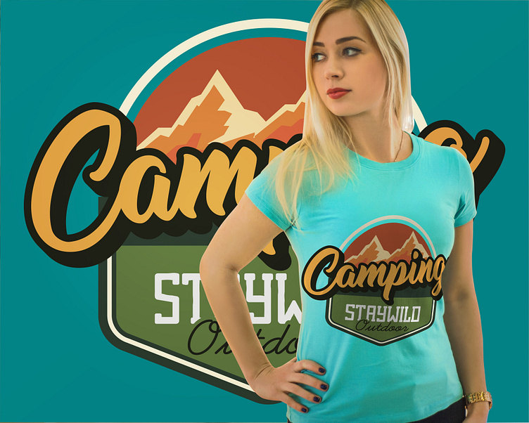 camping t shirt design by Graphic Tee Artist on Dribbble