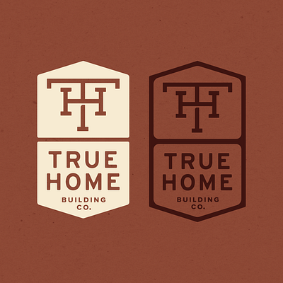 True Home Logo branding building construction illustrator lettering logo logodesign monogram smallcompany vintage virginia