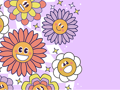 Hippie Flower Background PNG