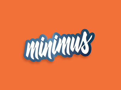 Minimus Sticker Lettering adesivo drawing graphic design letreiro letter lettering sticker