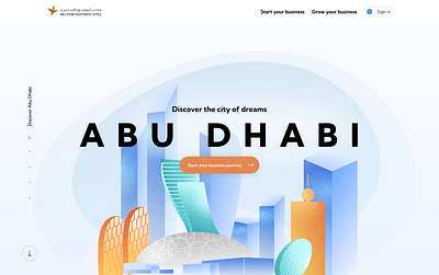Abu Dhabi Investment Office - Concept Design 3d abu dhabi animation city clean concept design details digital design engaging graphics illustration minimalist modern modern design typography u.a.e uidesign ux website