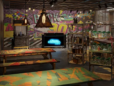 The GenZ Restaurant ( G.O.A.T), Greatest of all times. 3d architecture branding design graphic design illustration interior design logo typography