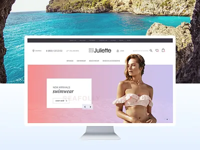 E-commerce Website Design for Swimwear Boutique card ui design ecommerce ui ecommerce website design fashion website design figma design lingerie website mobile adaptation mobile ui design mobile website design profile page design ui ui design ui designs ui ux designer ux ux design website redesign website redesign showcases website ui design
