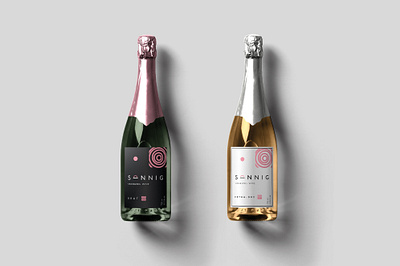 Sonnig abstract branding champagne drink graphic design label label design minimalist design modern packaging product design product packaging sparkling wine wine wine brand wine label