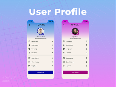User Profile (#DailyUI Challenge#6) dailyui design figma mobiledesign ui