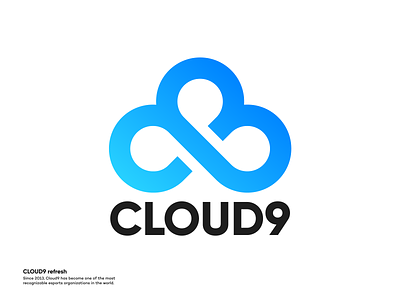 Cloud9 refresh cloud design esports graphic design logo mark vector