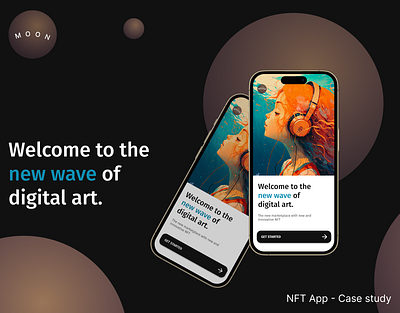 NFT APP- CASE STUDY app design design system digital art illustration logo nft typography ui ux vector