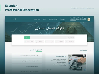 Egyptian Profissional Expectation landingpage ministry ui uiux ux website