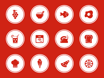 Culinary icon set culinary design fast food food icons restuarant ui ux