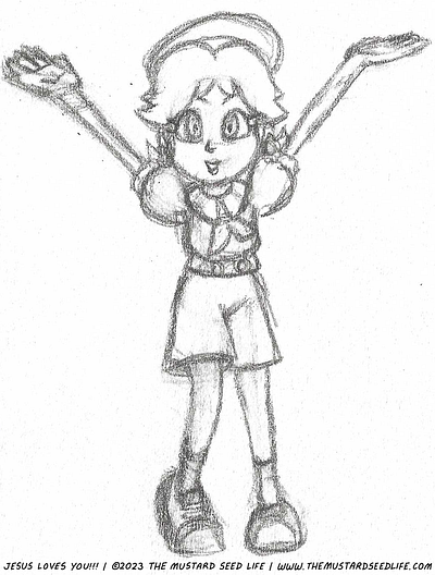 Princess Daisy (Sailor) Pencil Sketch daisy fan art fanart illustration jesus loves you!!! pencil princess daisy sailor sketch sketchbook super mario the mustard seed life