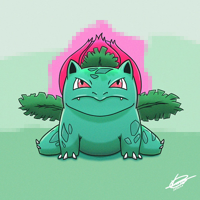 #02 - Ivysaur draw illustration ivysaur pokemon