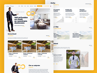 Real estate - Website design graphic design house landing man page real estate sales ui ux yellow