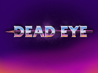 Dead Eye synthwave logo brand branding corporate branding freelance desginer lettering logo logodesign
