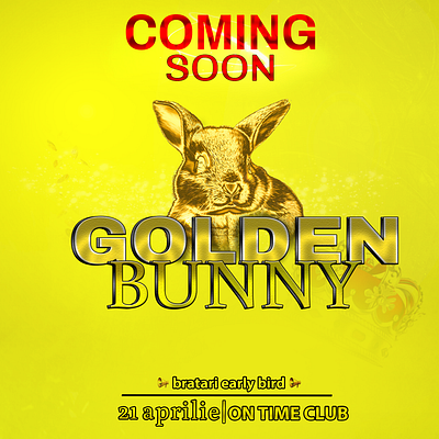 "GOLDEN BUNNY"-poster 3d animation brand brand identity branding design designer graphic design illustration ilustration logo motion graphics typography ui