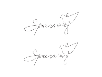 Sparrow logo typography vector