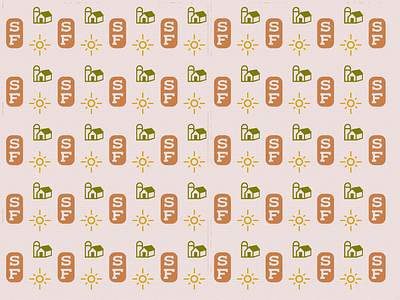 Sunset Farms - Brand Pattern brand identity brand pattern branding design farm branding farm logo farm pattern logo outdoor sunset farms