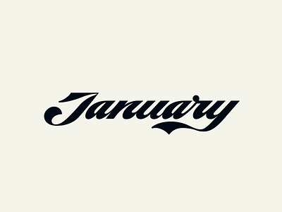 January Lettering custom lettering italic january letter j lettering retro script vintage