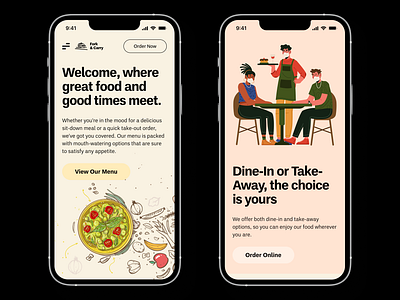 Fork & Carry - A diverse cuisine restaurant dinein mobiledesign restaurant takeaway ui uiux webdesign