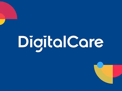 Digital Care brand branding care design digital geometric icons illustration insurance letter logo mobile rent sans shapes smartphone typeface. lettering typography