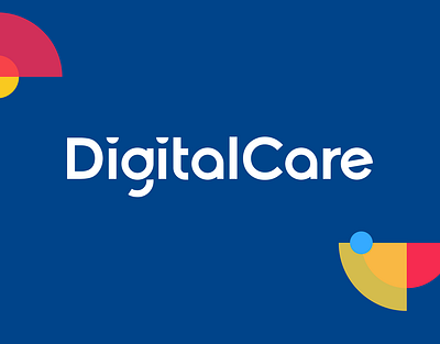 Digital Care brand branding care design digital geometric icons illustration insurance letter logo mobile rent sans shapes smartphone typeface. lettering typography