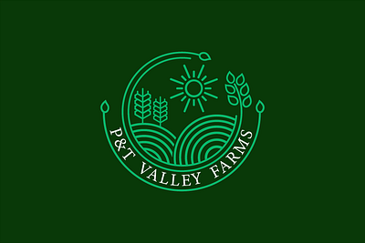 Logo Design - P&T Valley Farms app branding design graphic design illustration logo typography ui ux vector