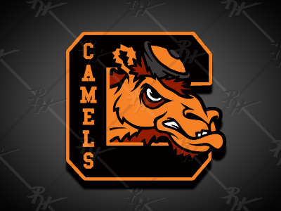 Vintage Style Camels Mascot in C athletics camel campbell classic football humpers mascot ncaa sports vintage
