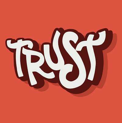 Trust alphabet calligraphy design graffiti graphic design illustration lettering logo sketch trust typography