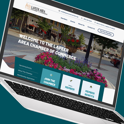 Lapeer Area Chamber of Commerce branding business chamber commerce design graphic design homepage lapeer michigan ui website