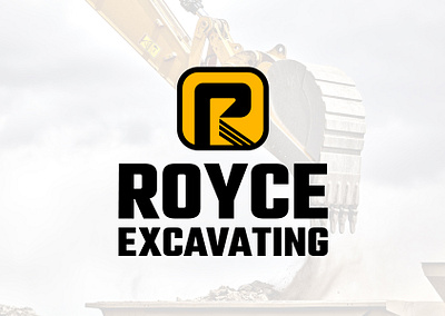 Logo Design for Royce Excavating brand branding construction design excavation excavator graphic design illustration logo logo design vector