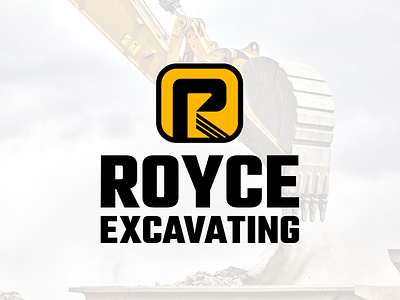 Logo Design for Royce Excavating brand branding construction design excavation excavator graphic design illustration logo logo design vector