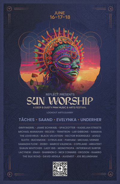 Sun Worship Festival design graphic design