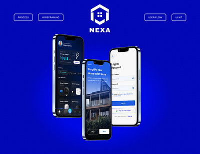 NEXA Smart Home App app application branding design figma graphic design illustration logo typography ui ux vector