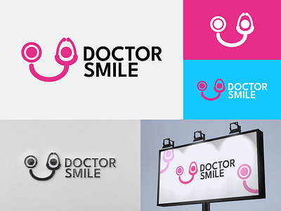 Logo Doctor Smile brand identity branding clinic logo doctor logo logo smile logo stethoscope logo