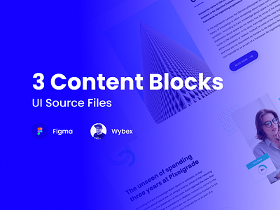 3 Content Blocks | Figma | Download content blocks ui ux web web design website