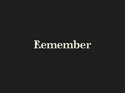 Remember? | Typographical Poster font graphic design graphics letter poster serif simple text typography word