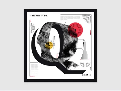 36 Days of Type | Q (2023) 36days q 36daysoftype 36daysoftype10 abstract art design experimental experiments graphicdesign illustration q type typography