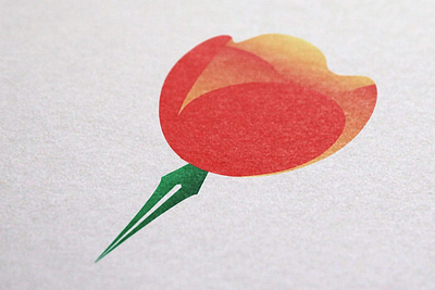 Tulip Probecr logo adobe brand design branding design flower graphic design green illustration ilustrator logo nature non for profit orange pen vector