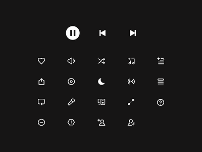 Icons for a Music App app branding design figma icons illustration logo music app typography ui ux vector