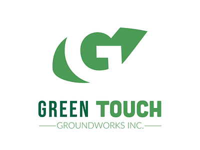 Green Touch Groundworks Logo branding design graphic design green green touch groundworks greentouch groundworks illustration illustrator landscape landscaping logo logo typography vector