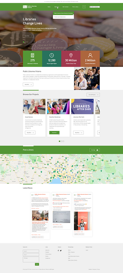 Public Libraries Victoria Website Redesign design ui ux
